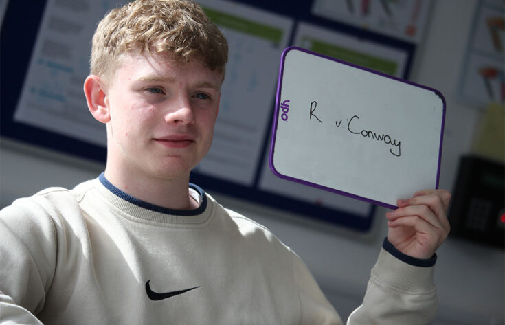 Photograph of an A level Law student