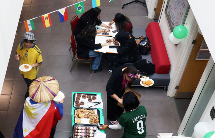 Photograph of culture day from the first floor.