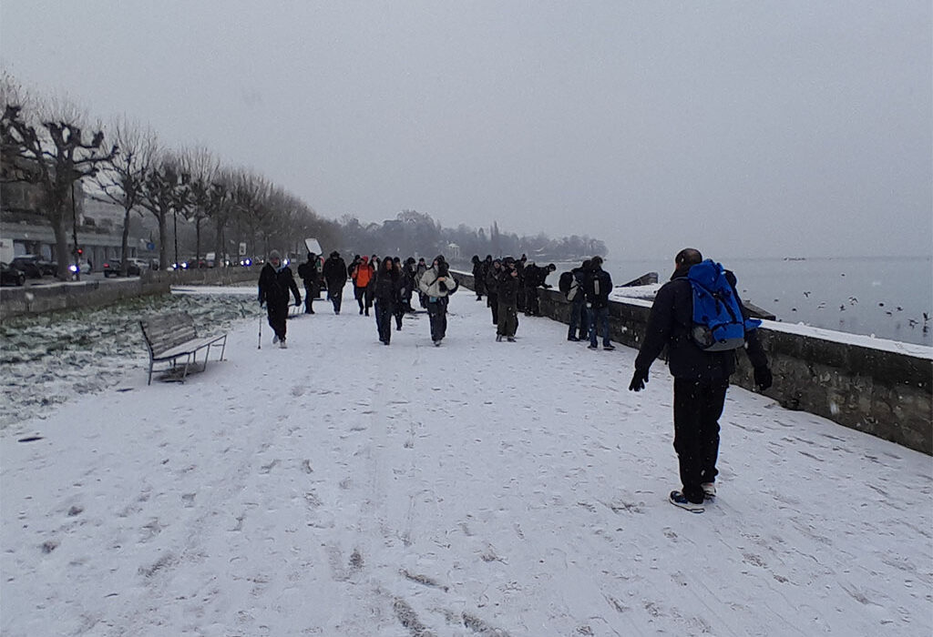 A group of students with their teachers in Geneva